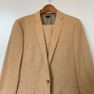 J Crew Tan Cotton Summer Suit